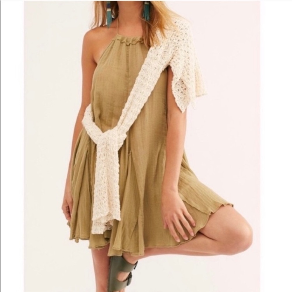 NWOT Free People Catching Rays Halter Dress